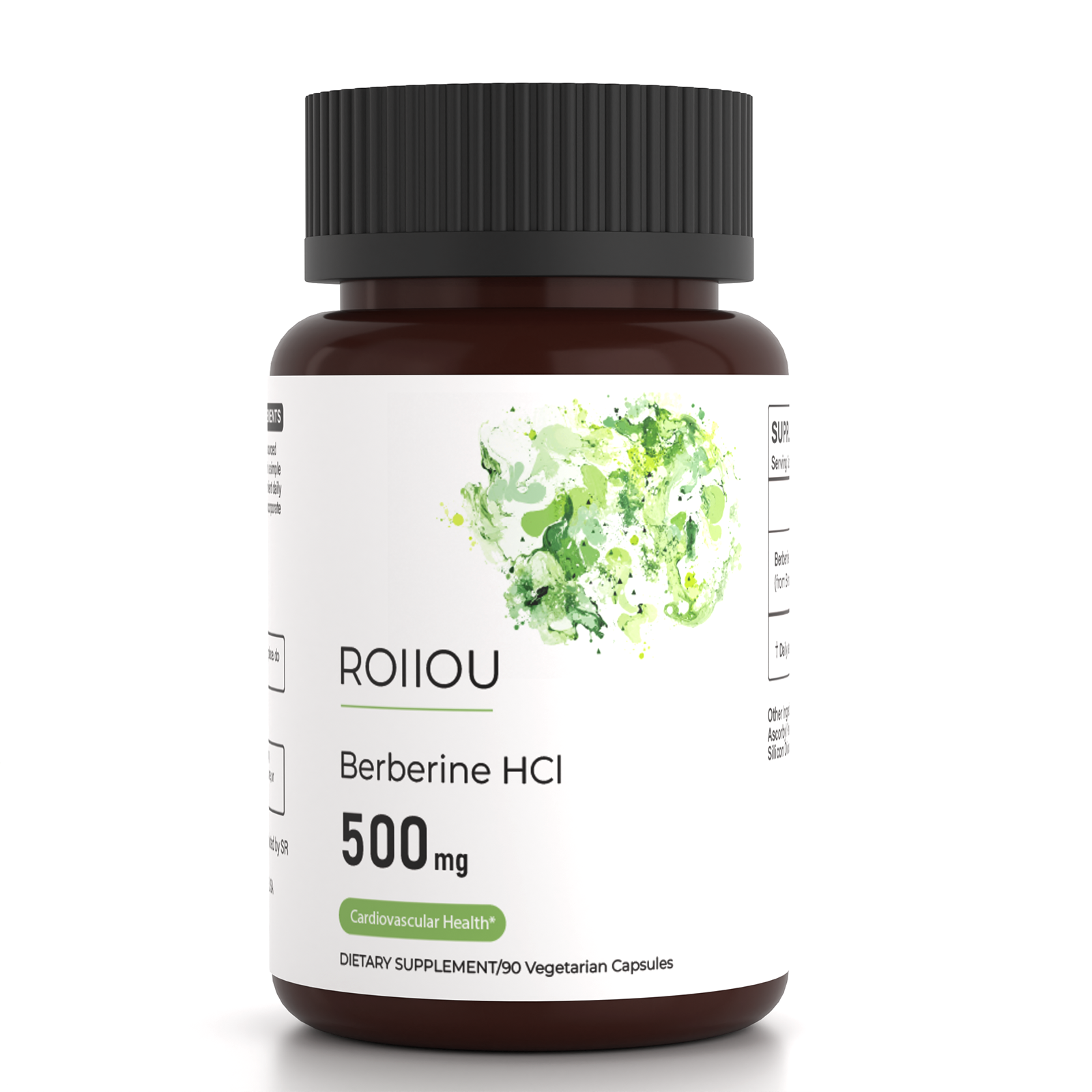 ROIIIOU Berberine HCl 500mg Capsules, Berberine Supplement from Berberis aristata Bark, Daily Metabolic Wellness & Botanical Support, Vegetarian Capsule Formula, 90 Count