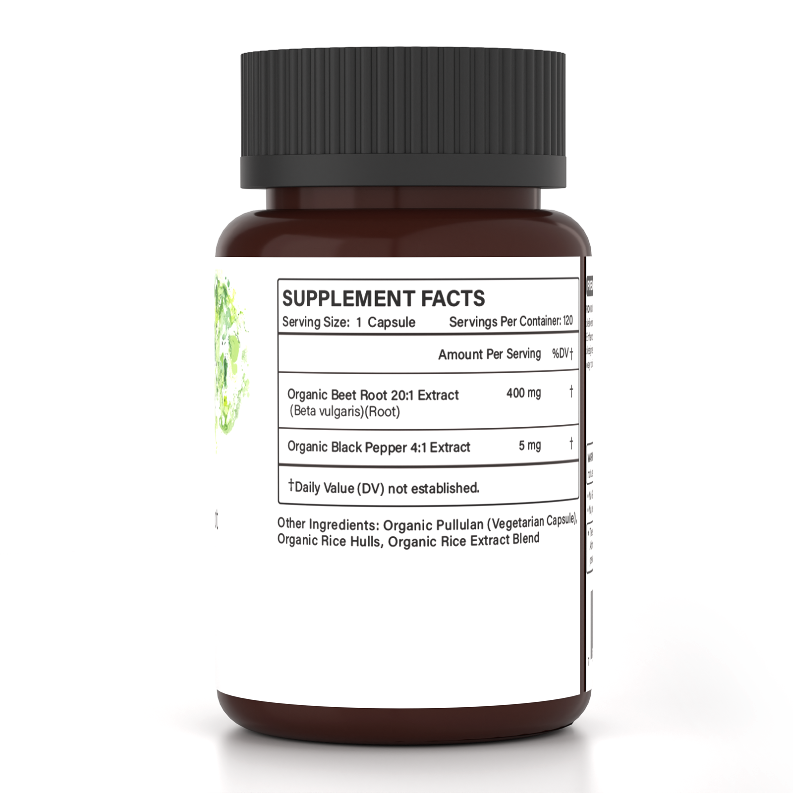 ROIIIOU Organic Beet Root Capsules, 20:1 Beet Root Extract 400mg with Organic Black Pepper Extract, Daily Nitric Oxide, Circulation & Workout Performance Support, Vegetarian Formula, 120 Capsules